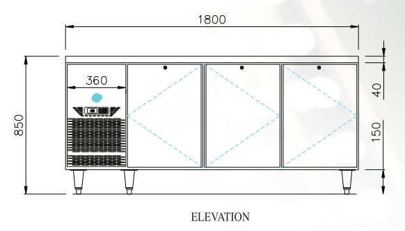 Non-GN Salad Counter Refrigerator